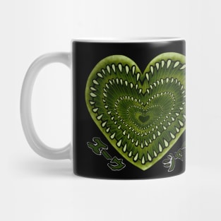 Green heart Mug